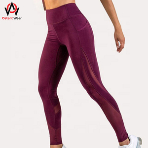 กางเกงโยคะเอวสูงสำหรับผู้หญิงกางเกงเลกกิ้งเล่นกีฬากลางแจ้งมีกระเป๋าข้างเชือกผูกทำจากไนลอนสแปนเด็กซ์ผ้าไหม - Product Image 2