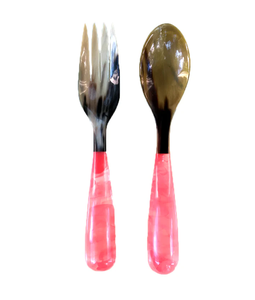 Top Quality Buffalo Horn Spoon Cutlery Set Resin Handle Unique Design Serving Food <b>Weddings</b> Wholesale Exports - Product Image 5