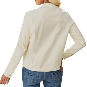 Veste en jean pour femmes, respirante, manches longues, coupe-vent, style urbain, 2026, veste en jean pour femmes, logo personnalisé avec taille, veste en jean - Product Image 2