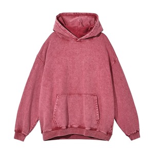 Vente en gros d'usine quantité minimale de commande bas Logo personnalisé 100% coton sweat à capuche lourd unisexe épaule tombante vintage lavage à l'acide sweats à capuche pour hommes - Product Image 5