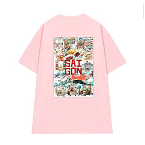 Vintage Fashion Unisex <b>Long</b> Cotton Tee | Beading & Custom Logo/Design | Lightweight Breathable Fabric | Plus Size Summer ODM/OEM - Product Image 4