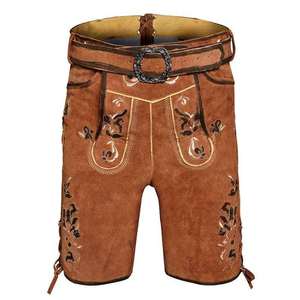 High Quality 2025 Gold Manufacturer Bavarian Garments Lederhosen Shorts <b>for</b> <b>Men</b> and Women Casual Festival <b>Trousers</b> Pants - Product Image 3