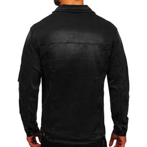 Vestes en jean non doublées à coupe Cowboy pour hommes, taille-XXL-Veste universitaire décontractée chaude d'hiver en denim - Product Image 4