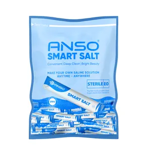 Solução Salina EOGAS Versão 60 Pacotes De Sal/Saco Zipper ANSO Sal Médico Saúde Melhor Qualidade