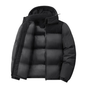 Custom OEM <b>Hooded</b> Winter <b>Jacket</b> Wholesale Casual Zipper Men <b>Jackets</b> Trending Breathable Puffer <b>Jacket</b> Manufacturer - Product Image 3
