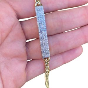 สร้อยข้อมือเพชรสำหรับผู้หญิงที่ปลูกในแล็บทรงกลมปรับแต่งได้สีทอง14K เพื่อความชัดเจน2ct - Product Image 2