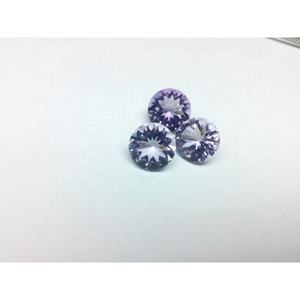 Piedras preciosas sueltas de calidad AAA de Grado Superior 10X10mm Cuarzo amatista Rosa natural Color Ross Corte cóncavo de doble paso Blanco Azul - Product Image 2