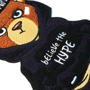 Hot <b>Sale</b> Customized 3D Chenille Fabric PVC <b>Towel</b> Self-Logo Iron-On Patches Hook Loop Sequins Embroidery Decoration for Clothing - Product Image 4