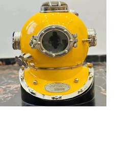 Antiguo US Navy Mark V Casco de buceo de mar profundo Latón amarillo Vintage Marine Diver Casco de buceo para coleccionistas y decoración - Product Image 6