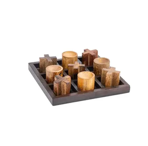 Venta al por mayor tablero de madera Tic Tac Toe juego ligero XO mesa de juguete aspecto clásico productos de diseño elegante - Product Image 2