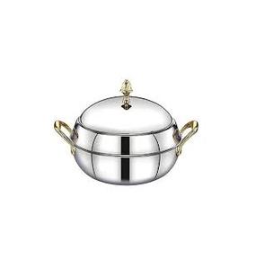 Cacerola de acero inoxidable con material de alta calidad y asas resistentes al calor para un servicio fácil y seguro en las mesas - Product Image 4