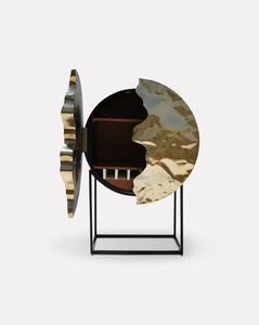 Custom Modern Luxury Wood Iron Stainless Steel Durable Eco-Friendly Bar <b>Cabinet</b> <b>for</b> Hotel Cafe Restaurant <b>Outdoor</b> Furniture - Product Image 2