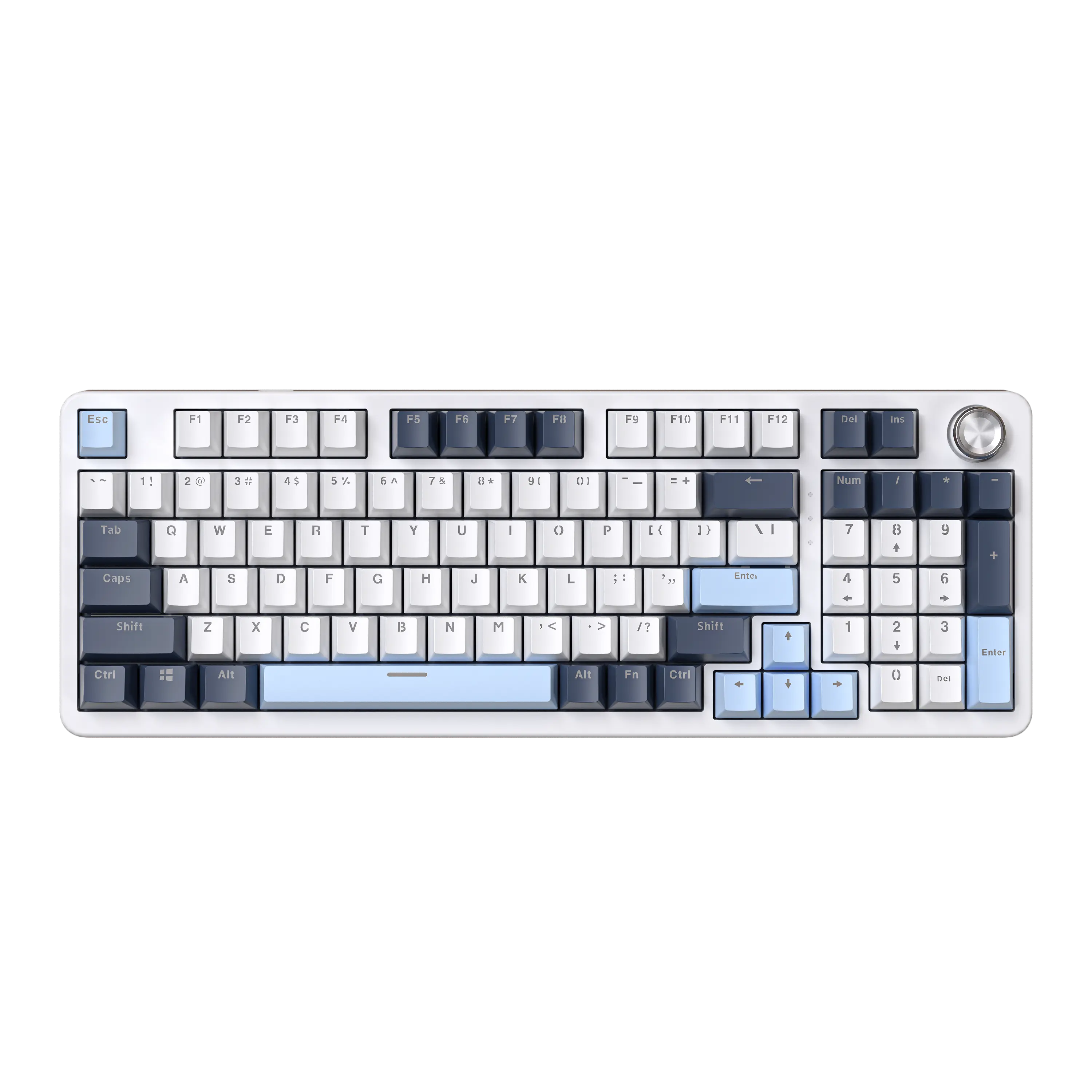 A98 Keyboard mekanis dengan tombol 96% Keyboard mekanis berkabel tombol panas dapat ditukar 98 tombol ukuran penuh Keyboard Gaming tombol merah Cyan