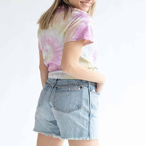 Camisetas informales sólidas de nuevo diseño para mujer, algodón suave de alta calidad, colores personalizados, cuello redondo antibolitas, Verano - Product Image 5