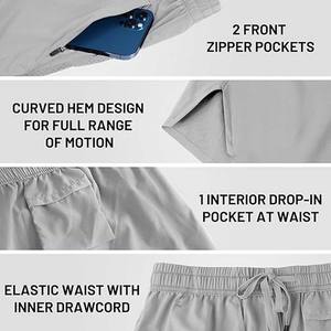 Pantalones cortos informales para hombre, pantalones cortos de golf ligeros de 9 "para hombre, elásticos con 3 bolsillos, pantalones cortos de trabajo transpirables de secado rápido - Product Image 6