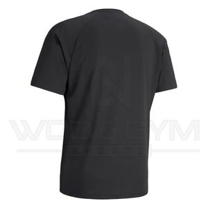 Camiseta de poliéster de algodón informal de color sólido de secado rápido para hombres Ropa deportiva con logotipo personalizado - Product Image 6