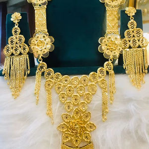 Dubai clásico diamante circón perla aleación boda aniversario joyería regalo mujer collar cadena moda cadenas collares - Product Image 1