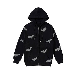 Best Material Made Men's Winter Casual Rhinestone <b>Hoodies</b> <b>Plain</b> Dyed Solid Color Lightweight Polyester/Cotton Eco-Friendly - Product Image 1