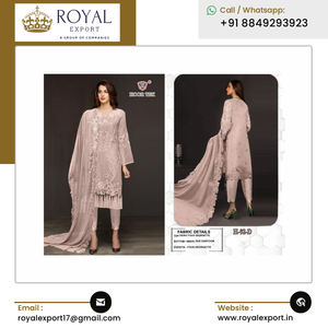 Vêtements de mariage de haute qualité Designer Faux Georgette avec broderie Travail Pakistanais Salwar Costume Collection de l'exportateur indien - Product Image 4