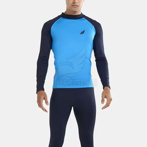 Maillot de compression personnalisé pour homme en polyester/spandex à manches longues, haute qualité, séchage rapide, 180g, pour fitness, OEM, faible MOQ - Product Image 5