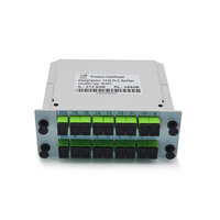 Kaset jenis kartu FTTH kaset memasukkan serat optik Plc Splitter 1*2 1*4 1*8 1*16 1*32 Splitter PLC dengan konektor SC/APC