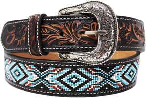 Hand Tooled Western Style <b>Cowgirl</b> Cowboy Beads <b>Belts</b> - Product Image 6