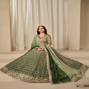 Excelente Calidad Premium Chinon Seda Con Bordado Lehenga Choli Mayorista Fabricante Y Proveedor De Surat - Product Image 1