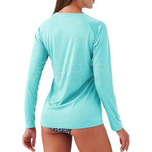 Sur mesure Simple plaine vierge couleur unie dames Rash Guard Offre Spéciale Rush Guard Sportswear dames Rash Guards - Product Image 2
