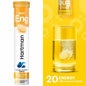 Daily Energy Effervescent <b>Tablets</b> Orange Mango Flavored <b>Caffeine</b> Guarana B Vitamins 20 <b>Tablets</b> for Adults Pregnant Women - Product Image 4
