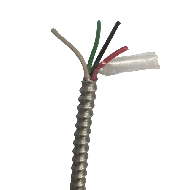 4/14AWG Mc Cable 600V Copper Conductor & Aluminum Armor AC Male End Electrical  Power Cable