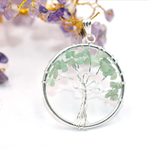 Meilleure Qualité Offre Spéciale En Vrac Natura Amazonite Arbre De Vie Pendentif Chakra Collier pour La Fabrication De Bijoux - Product Image 2