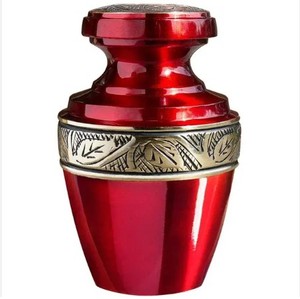 Urne funéraire en métal pour cendres adultes de conception classique Design peint pour les cendres humaines Urnes de crémation Fournitures funéraires - Product Image 2