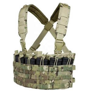 Wholesale Cheap Price Nylon <b>Chest</b> Rig Hunting Patrol Vest with Functional Radio Pouch Extension <b>Storage</b> Tactical Gear - Product Image 3