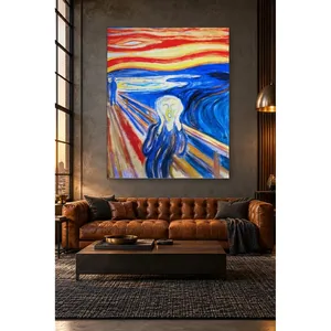 Fida Edvard Munch Le cri sous un ciel orange Impression sur toile - Product Image 5