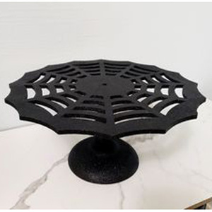 Chất lượng tốt nhất Vòng Kim Loại bánh đứng Đen Halloween trang trại cung cấp gốm chủ đề đáng sợ máu bữa ăn tối Ware tay làm việc - Product Image 2