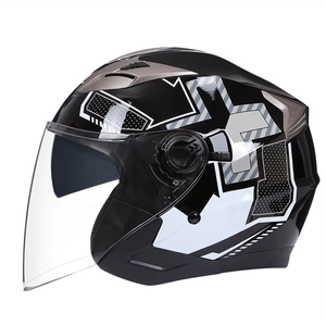 Casques de <span class=keywords><strong>moto</strong></span> rétro personnalisés en gros, demi-visage, coque ABS, design confortable, Casco De Motocicleta, Capacete <span class=keywords><strong>Moto</strong></span> - Product Image 2