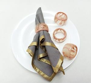 Rond de serviette en corde fait à la main anneau de porte-serviette tissé en matériau naturel bohème pour décor de table de dîner, mariage, banquet, fête - Product Image 3