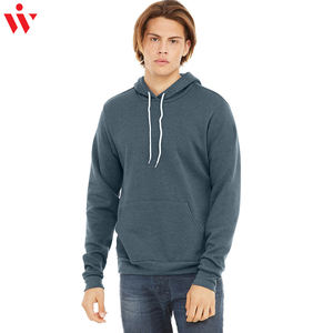 Pull à capuche en molleton 100 % coton pour homme, décontracté, hiver, avec logo personnalisé imprimé, couleur unie, teinture numérique, vente en gros - Product Image 2