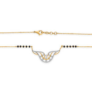 Mangalsutra Moderno de Oro y Diamantes Shining Affection para Mujer - Product Image 5