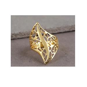 แหวนทองเหลืองทองแหวนทองเหลืองแบบเปิดปรับได้แหวนทองเหลืองเย็นแบบเรียบง่ายดีไซน์ทันสมัย - Product Image 6