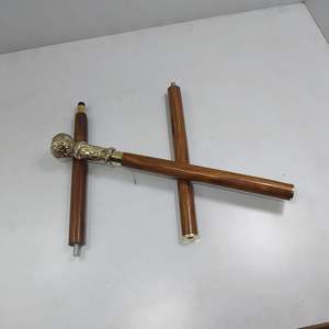 Mango hecho a mano, bastón de madera victoriano, bastón de metal con forma de perilla, acabado dorado, regalo clásico decorativo para hombres y mujeres - Product Image 5