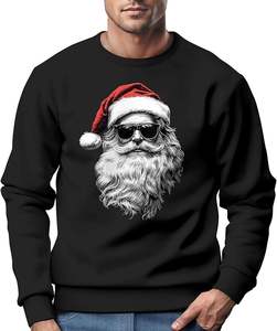 Sudadera gráfica personalizada de Papá Noel para hombre, jersey de vacaciones fresco con estampado Digital para la temporada de invierno - Product Image 3