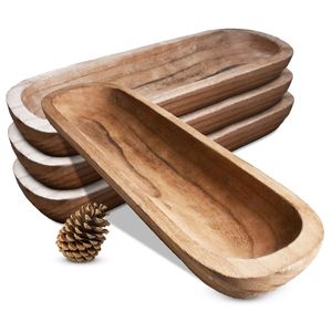 Eco-Friendly Wooden Dough Bowl with Customizable Options for Decorative Arrangements Interior <b>Aesthetics</b> in for Style - Product Image 2