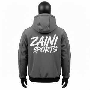 Chaqueta Softshell para Hombre, Tejido Softshell de Alto Rendimiento, Resistente al Viento, Estilo con Paneles Grises, Logotipo con Transferencia de Calor - Product Image 2