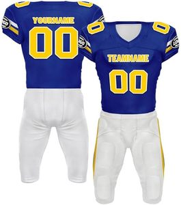 Maillots de football américain à manches courtes personnalisés ensemble de vêtements de football américain, y compris l'uniforme - Product Image 4