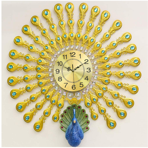 นาฬิกาแขวนผนังแบบโมเดิร์นสุดหรูนาฬิกาแขวนโลหะเหล็กหลอมสีสันสดใสดีไซน์รูปใบไม้ของตกแต่งบ้านนาฬิกาแบบศิลปะยังคงมีชีวิตสำหรับพื้นที่หรูหรา - Product Image 3