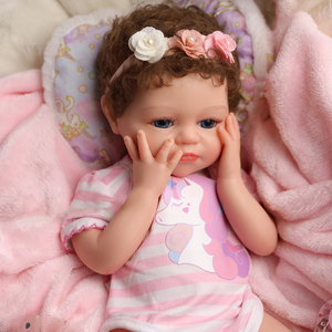 Muñeca Bebé Reborn de Silicona Completa de 16 Pulgadas, Muñeca de Juguete para Hacer Manualidades, Muñeca Bebé Niña Dormida Suave - Product Image 4