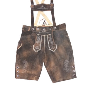 Nuevo clásico bávaro tradicional para hombres Oktoberfest Lederhosen High Street Style Short para hombres antiarrugas patrón sólido - Product Image 6
