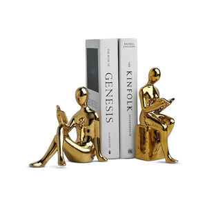 Porte-livres décoratifs en métal de luxe pour bureau à domicile, étagère, support de livre, produit rentable en gros - Product Image 1