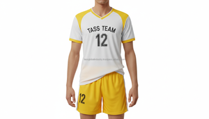 Uniformes de Fútbol Personalizados de Alta Calidad con Logotipo, 100% Poliéster Reflectante, Ligeros, de Secado Rápido y Transpirables, Cuello en V, Diseño Moderno para Hombre - Product Image 2